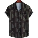 Skull Men's Shirts Streetwear Vintage Shirt for Men Street Hip Hop Short